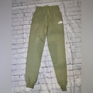 NORTH FACE light green joggers